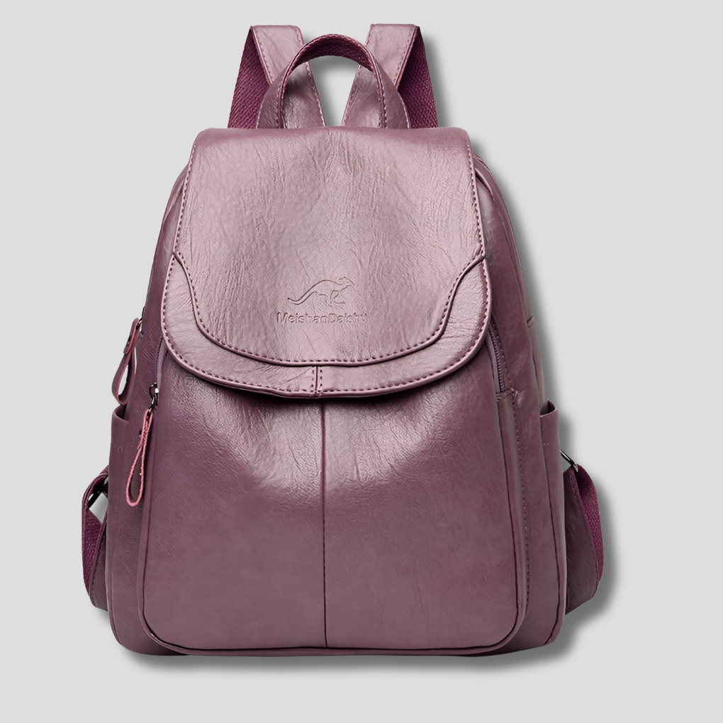 Dames Backpack met Klepsluitingen en Verstelbare Schouderbanden