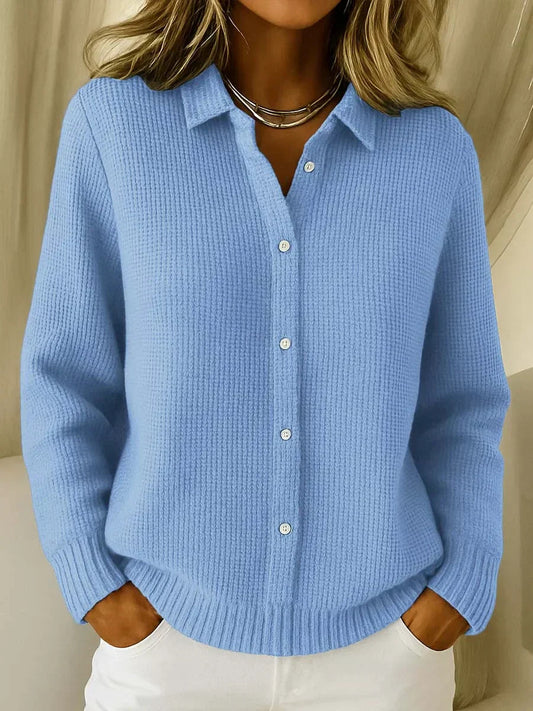 Dames Cardigan met Lange Mouwen en Knoopsluiting