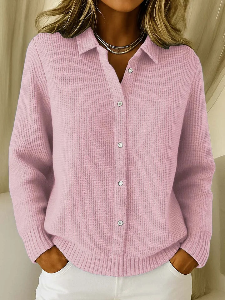 Dames Cardigan met Lange Mouwen en Knoopsluiting