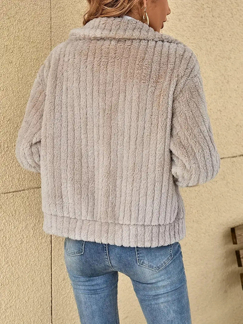 Dames Fleece Vest met Omgeslagen Kraag