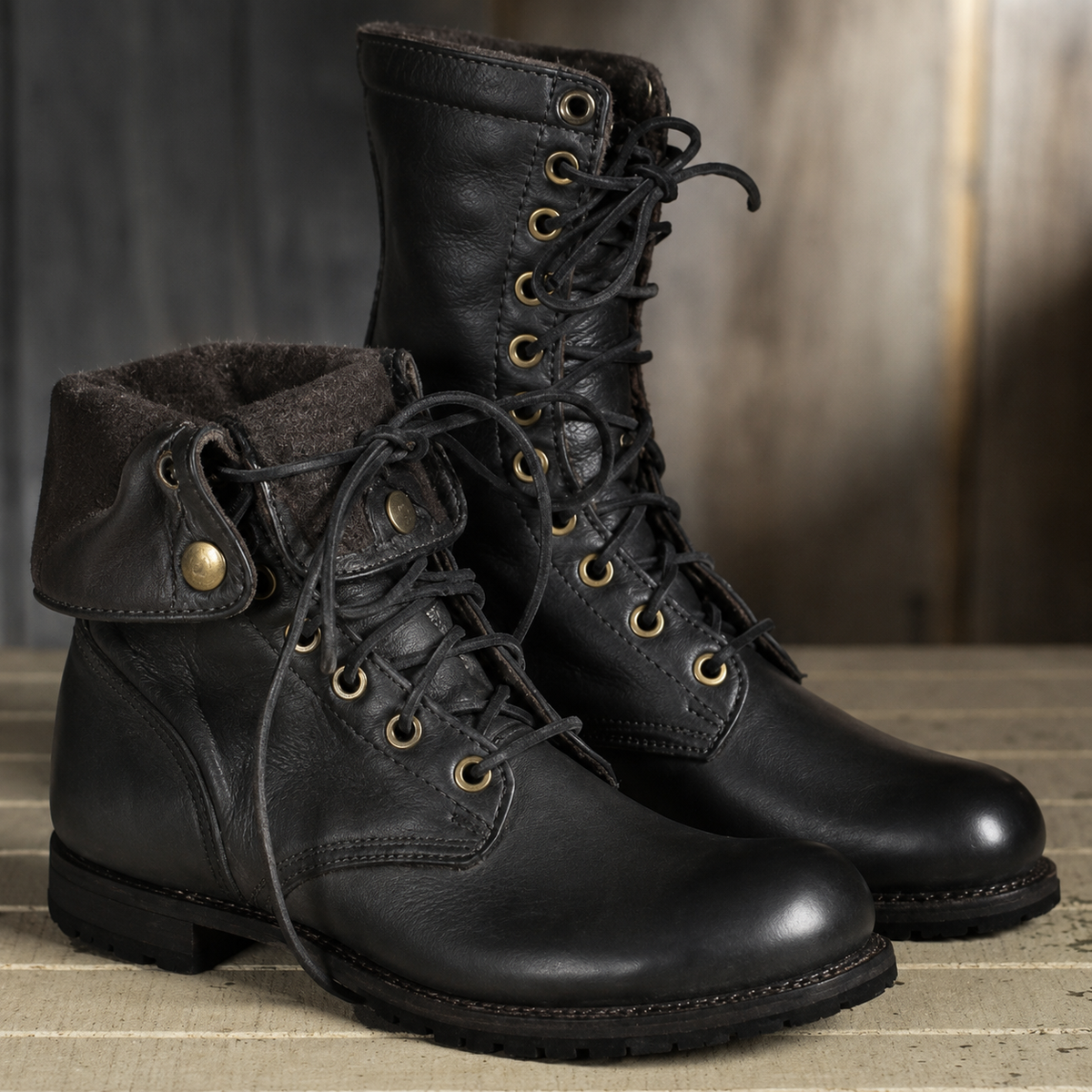 Dames Veterboots met Vetersluiting en Enkelondersteuning