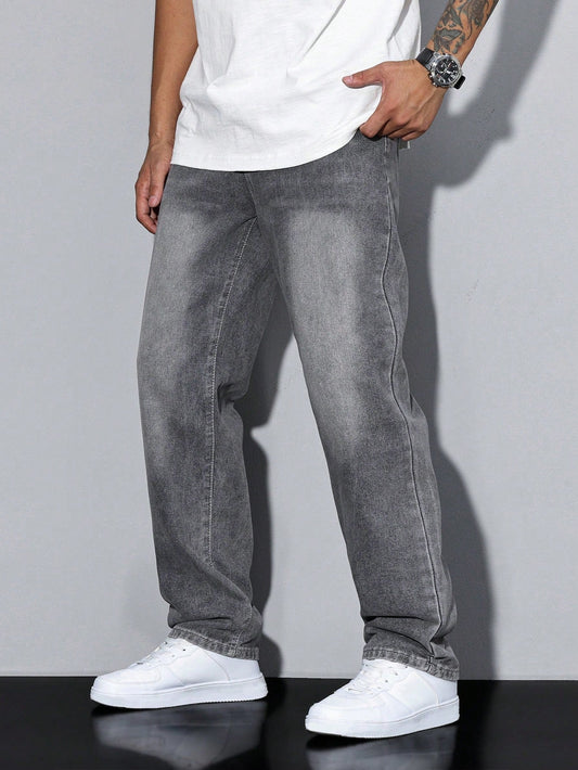 Heren Baggy Jeans met Losse Fit en Zijzakken