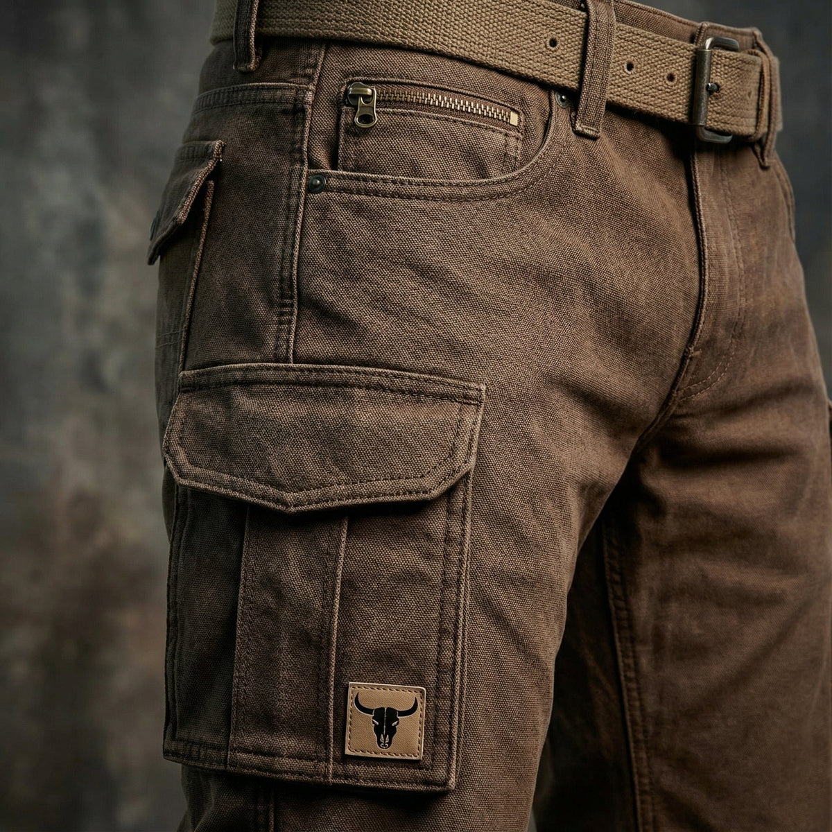 Heren Cargo Broek met Zijzakken en Rechte Pijpen