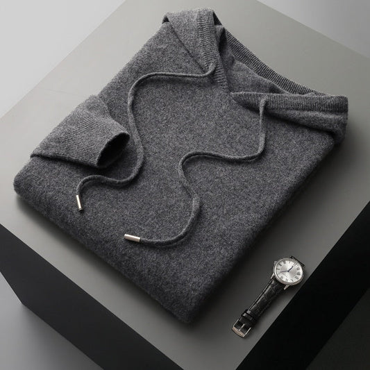 Heren Hoodie Zonder Buikzak Donkergrijs
