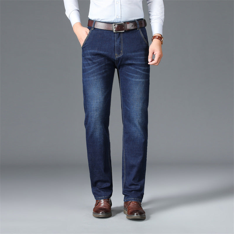 Heren Jeans met Rechte Pijpen en Gevoerde Binnenkant