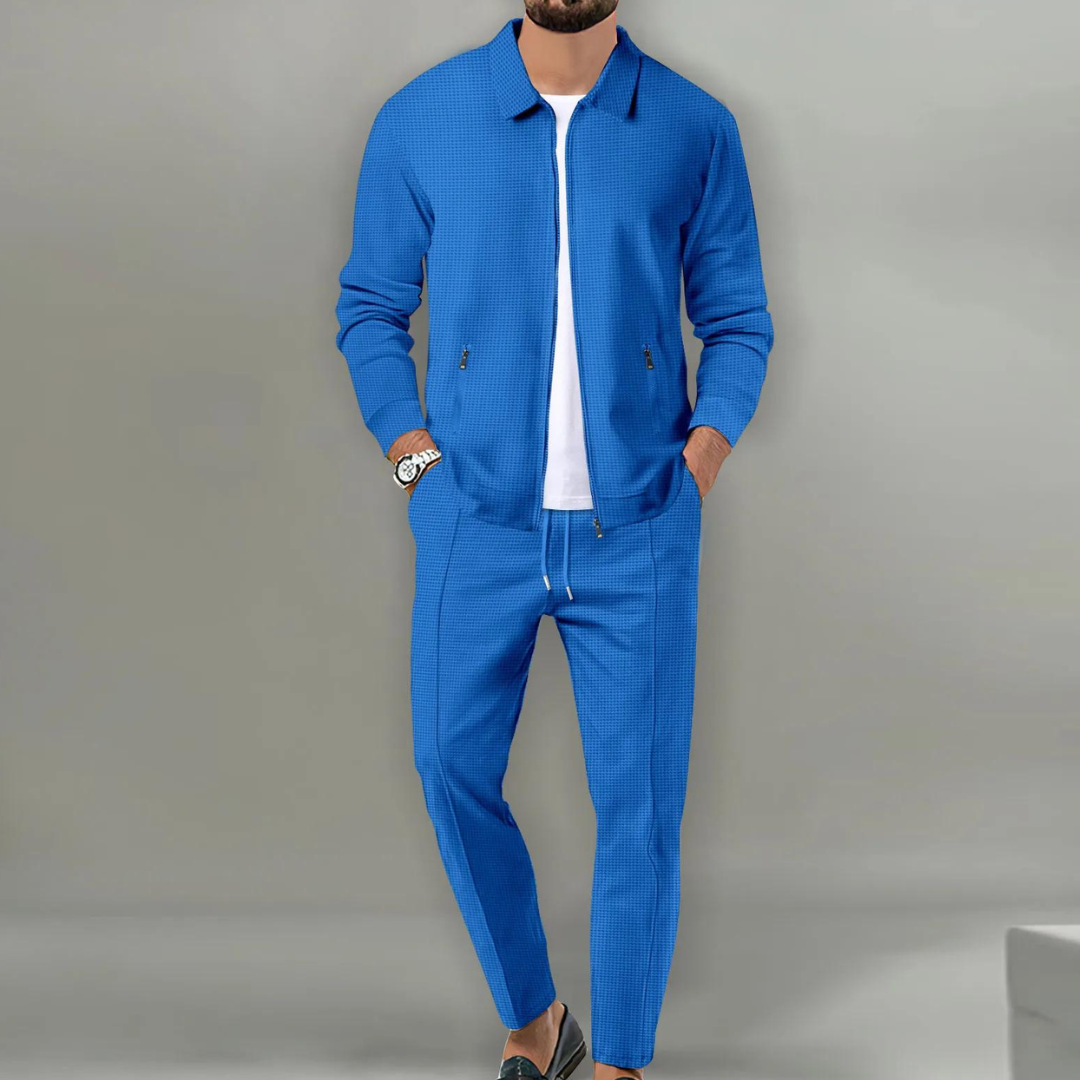 Heren Joggingpak met Ritssluiting en Kraag