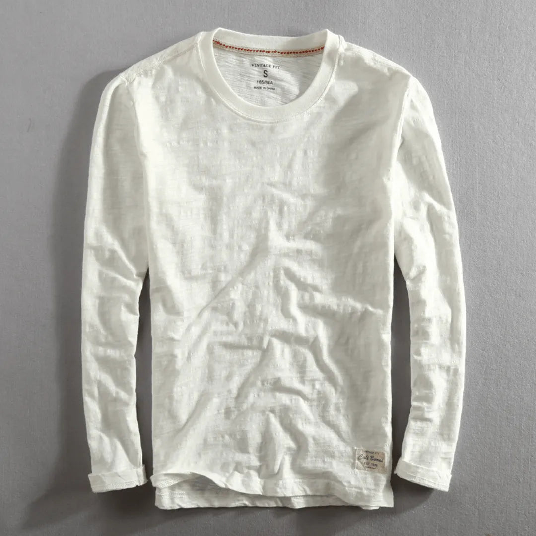 Heren Lange Mouwen Shirt Wit