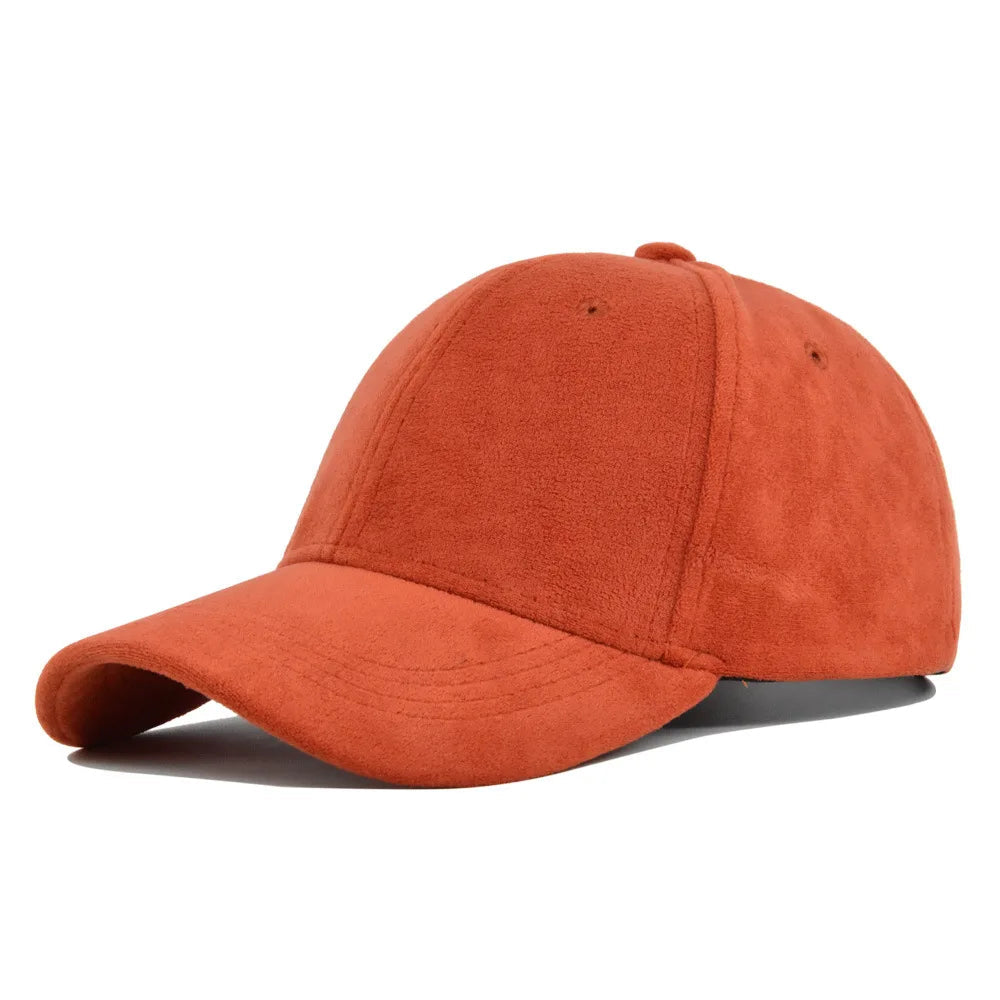 Baseballpet Verstelbaar met Faux Suede Afwerking Oranje