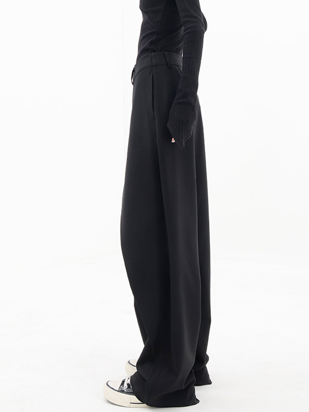 Dames Asymmetrische Broek met Wijde Pijpen