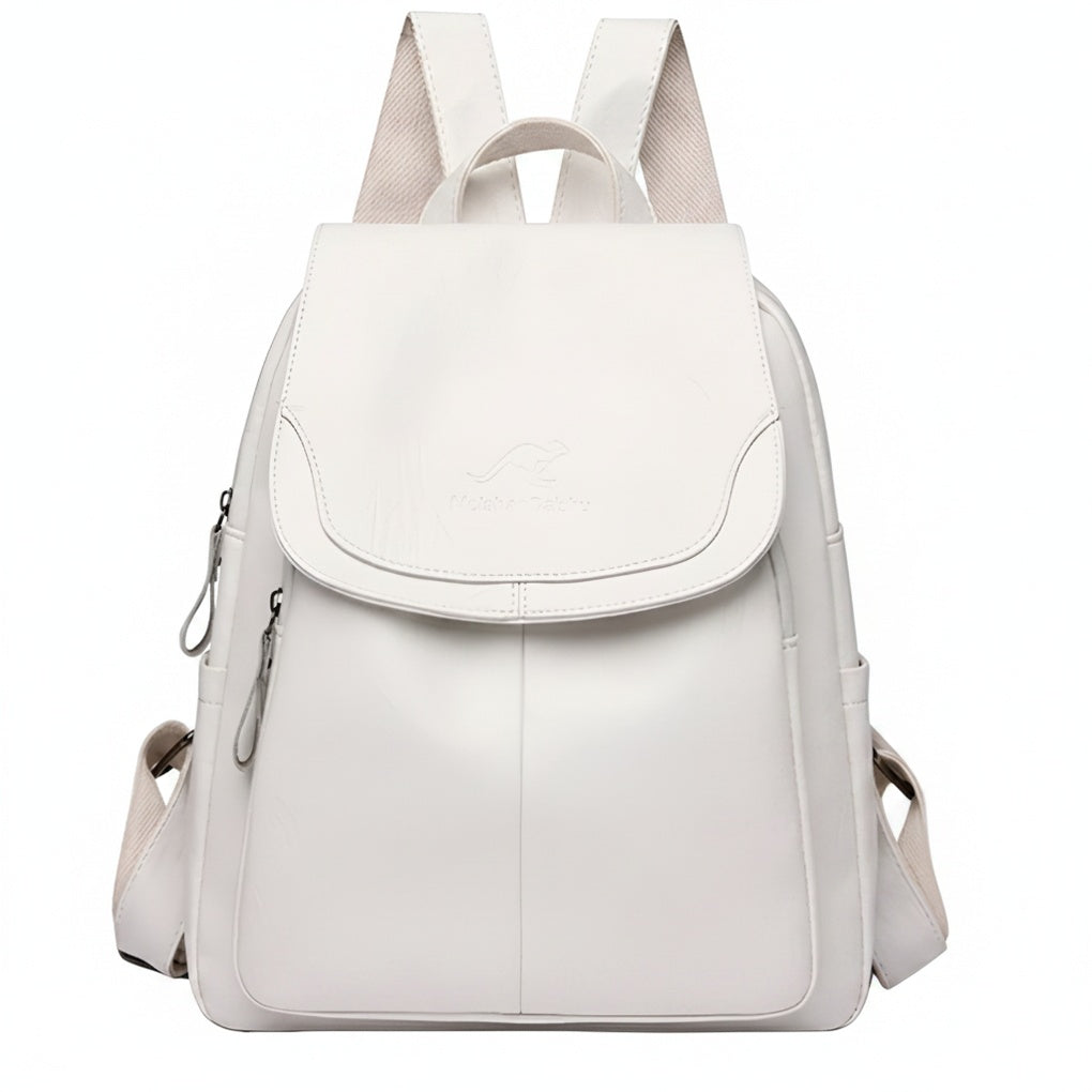 Dames Backpack met Klepsluitingen en Verstelbare Schouderbanden