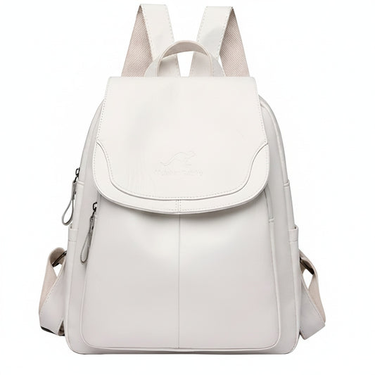 Dames Backpack met Klepsluitingen en Verstelbare Schouderbanden