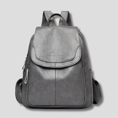 Dames Backpack met Klepsluitingen en Verstelbare Schouderbanden