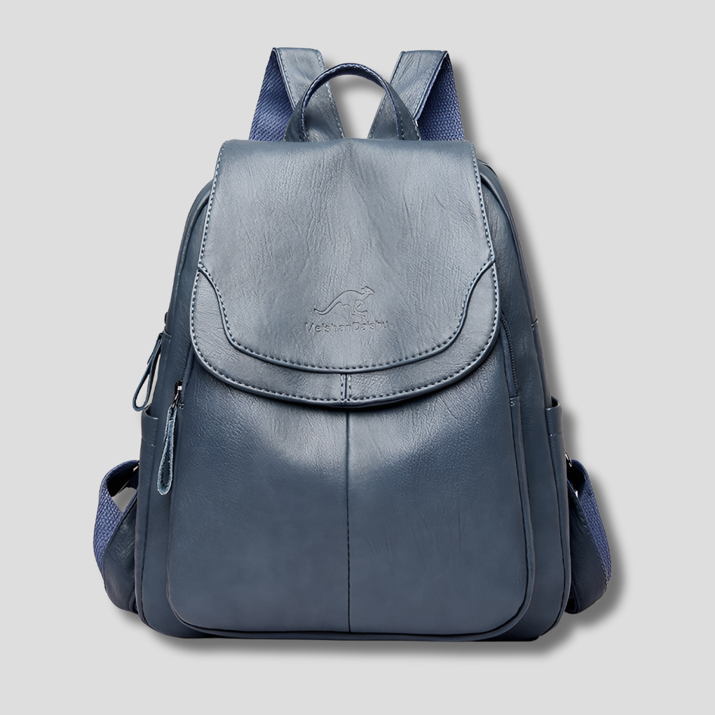 Dames Backpack met Klepsluitingen en Verstelbare Schouderbanden