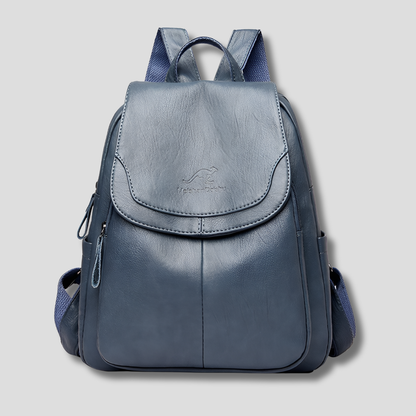 Dames Backpack met Klepsluitingen en Verstelbare Schouderbanden