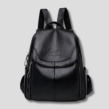 Dames Backpack met Klepsluitingen en Verstelbare Schouderbanden