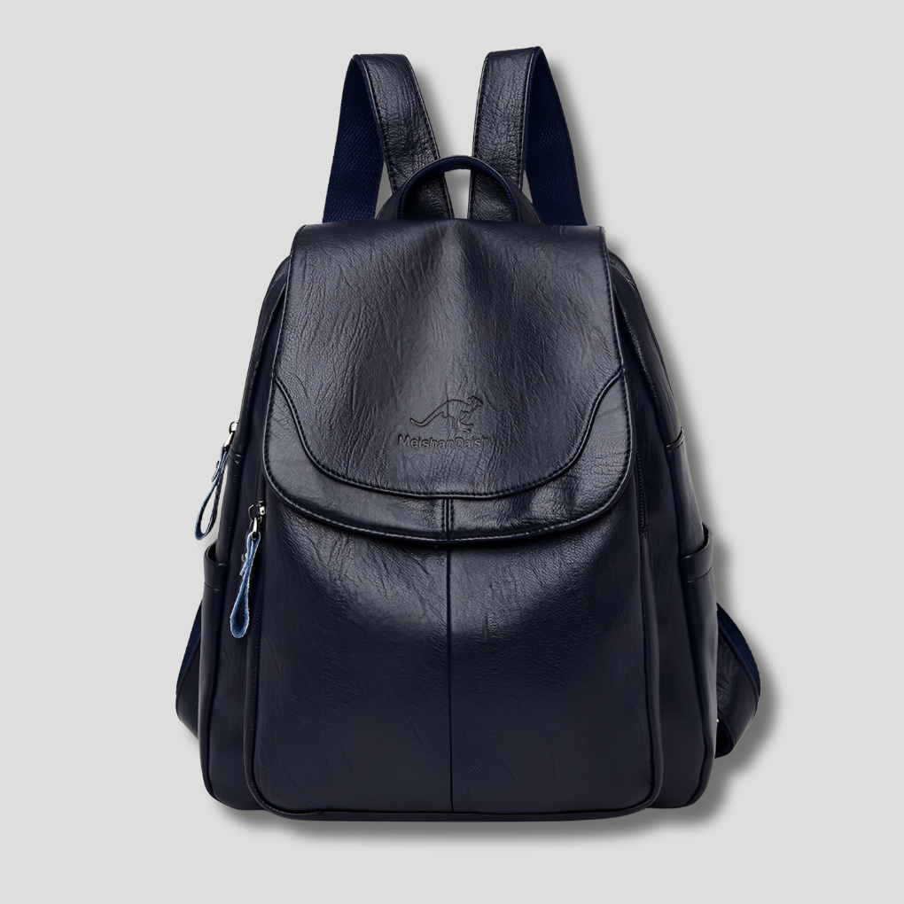 Dames Backpack met Klepsluitingen en Verstelbare Schouderbanden