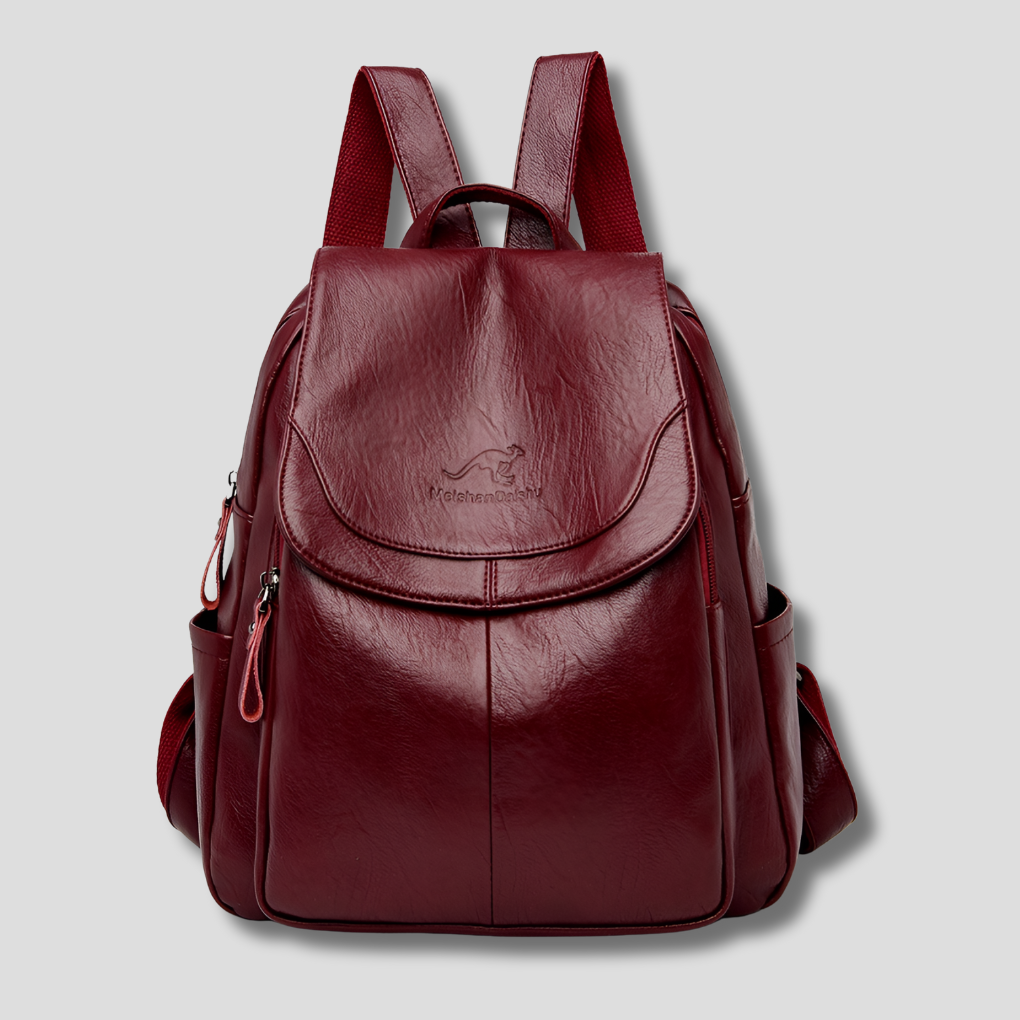 Dames Backpack met Klepsluitingen en Verstelbare Schouderbanden