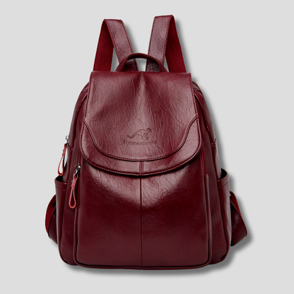 Dames Backpack met Klepsluitingen en Verstelbare Schouderbanden