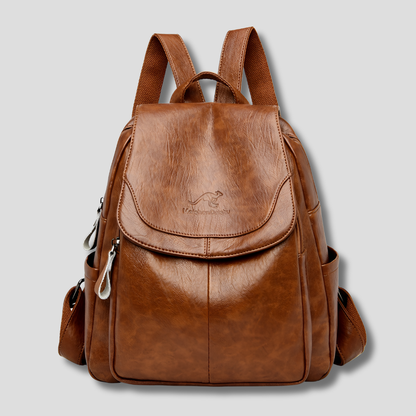 Dames Backpack met Klepsluitingen en Verstelbare Schouderbanden