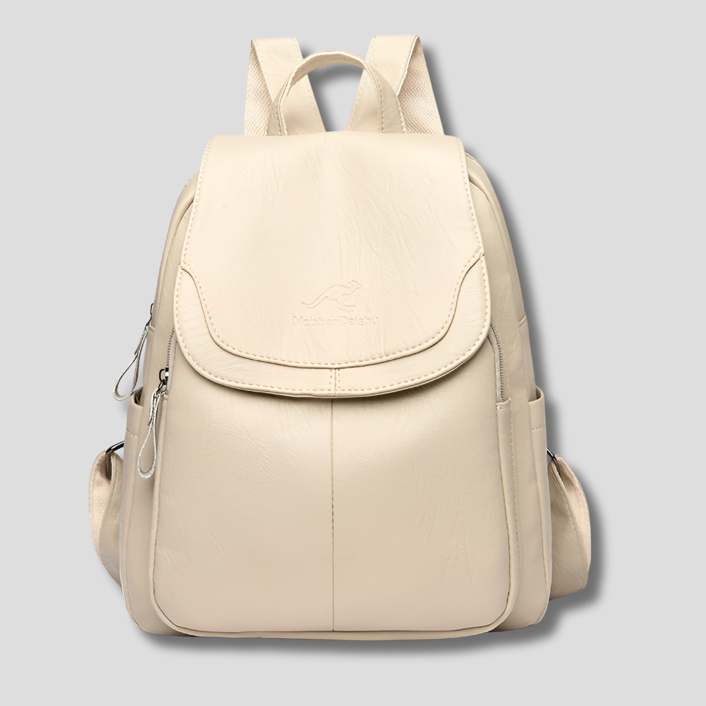 Dames Backpack met Klepsluitingen en Verstelbare Schouderbanden