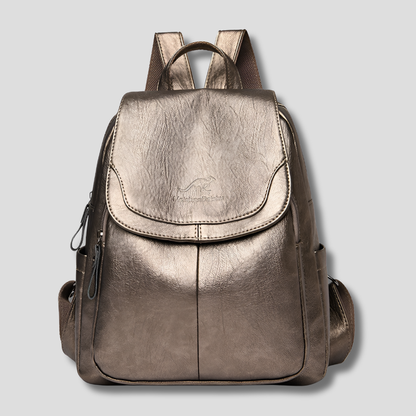 Dames Backpack met Klepsluitingen en Verstelbare Schouderbanden