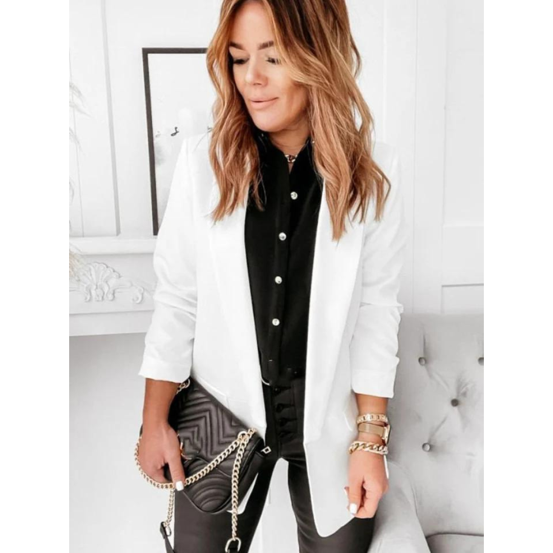 Dames Blazer en Colberts met Open Voorkant Wit
