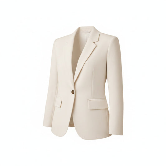 Dames Blazer met Getailleerde Pasvorm en Lange Mouwen