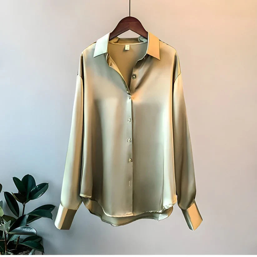 Dames Blouse Lange Mouwen Groen