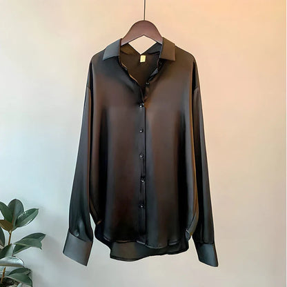 Dames Blouse Lange Mouwen Zwart