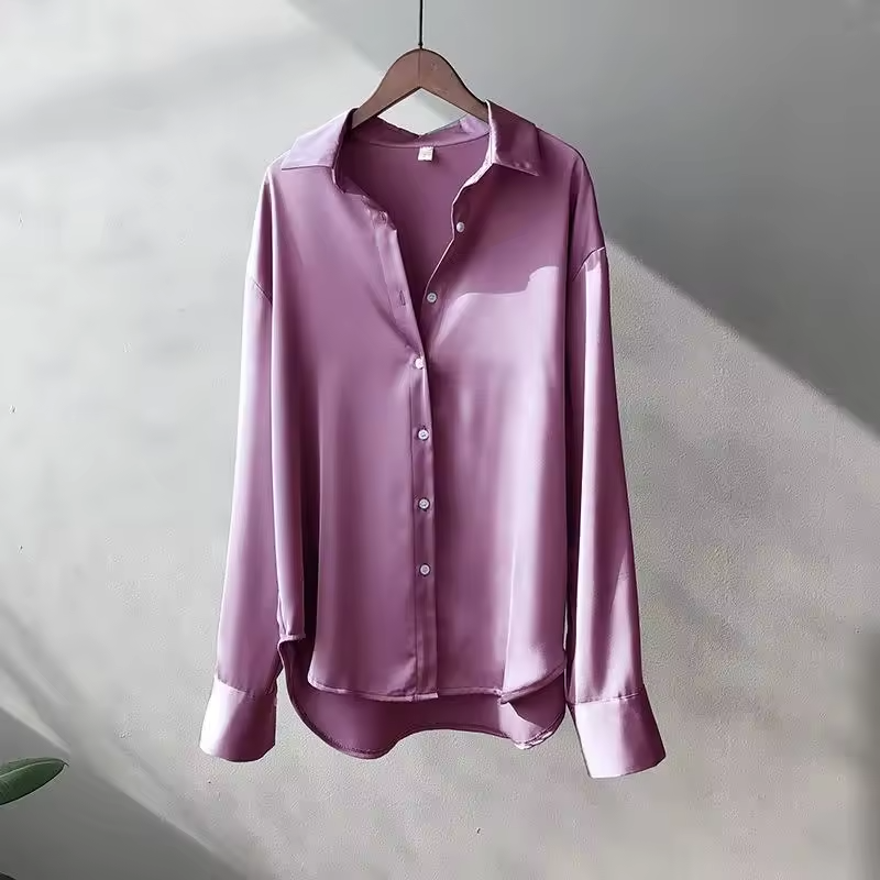 Dames Blouse Lange Mouwen Paars