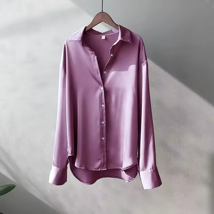 Dames Blouse Lange Mouwen Paars