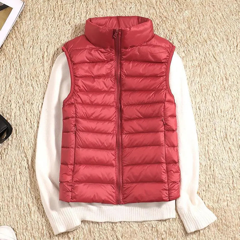 Dames Bodywarmer met Kraag en Slank Design