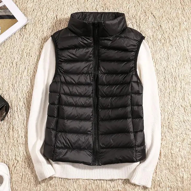Dames Bodywarmer met Kraag en Slank Design