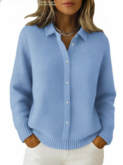 Dames Cardigan met Lange Mouwen en Knoopsluiting
