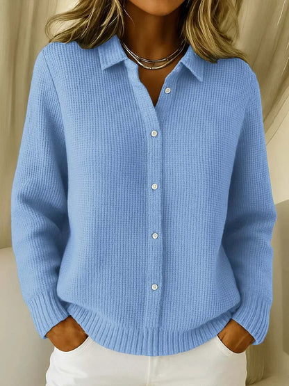 Dames Cardigan met Lange Mouwen en Knoopsluiting