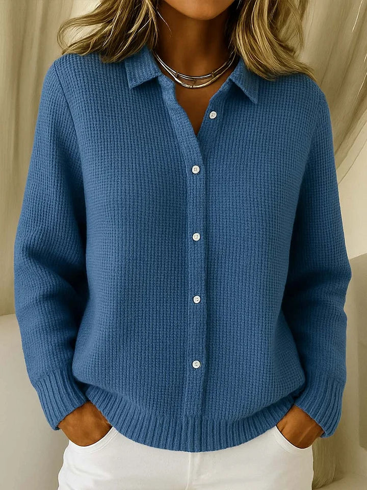 Dames Cardigan met Lange Mouwen en Knoopsluiting