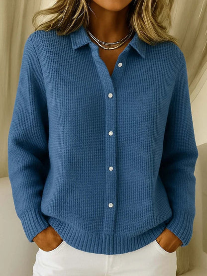 Dames Cardigan met Lange Mouwen en Knoopsluiting