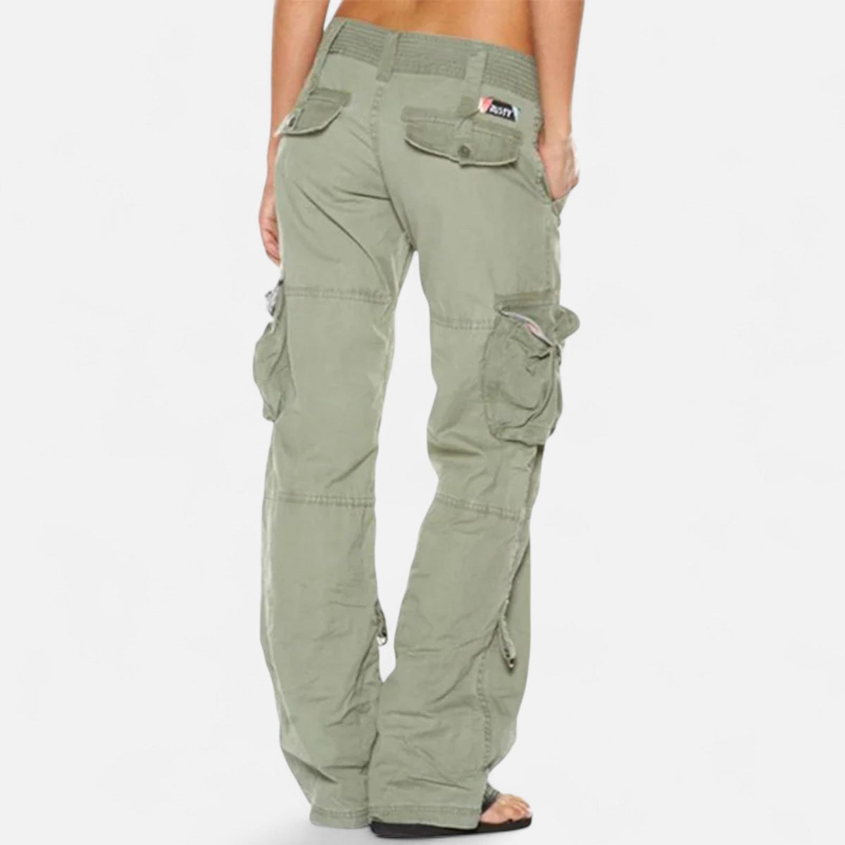 Dames Cargo Broek met Meerdere Zakken en Lage Taille