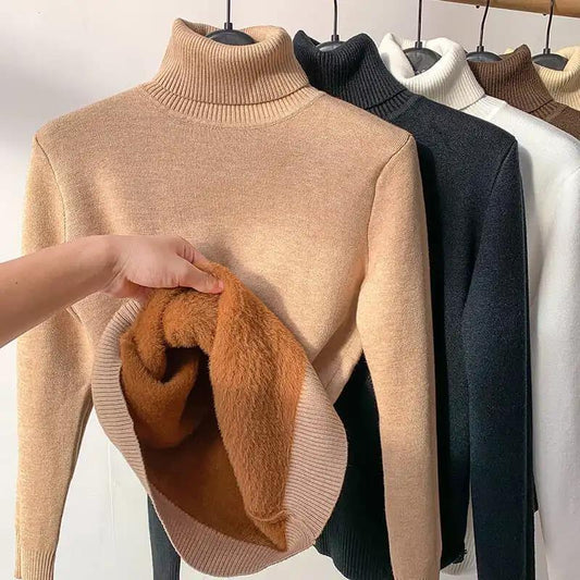 Dames Coltrui met Strakke Pasvorm en Zachte Stretch voor Winter Beige