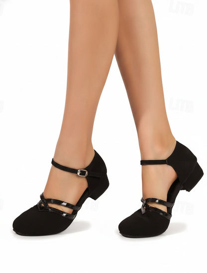 Dames Dansschoenen met Enkelband en Blokhak