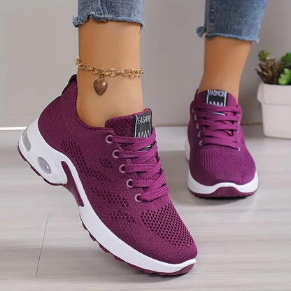Dames Hardloopsneakers met Luchtkussendemping Paars