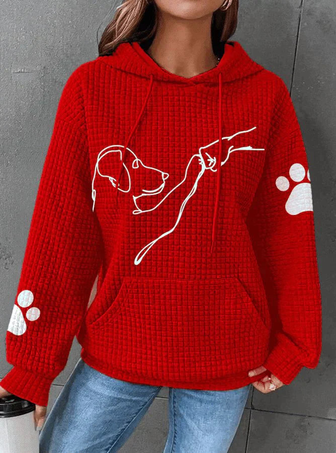 Dames Hoodie met Trekkoord Rood