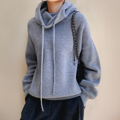 Dames Hoodie Zachte Kraag Comfortabele Pasvorm Grijs