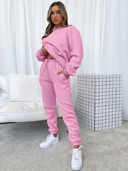 Dames Joggingpak Casual met Comfortabele Pasvorm Roze