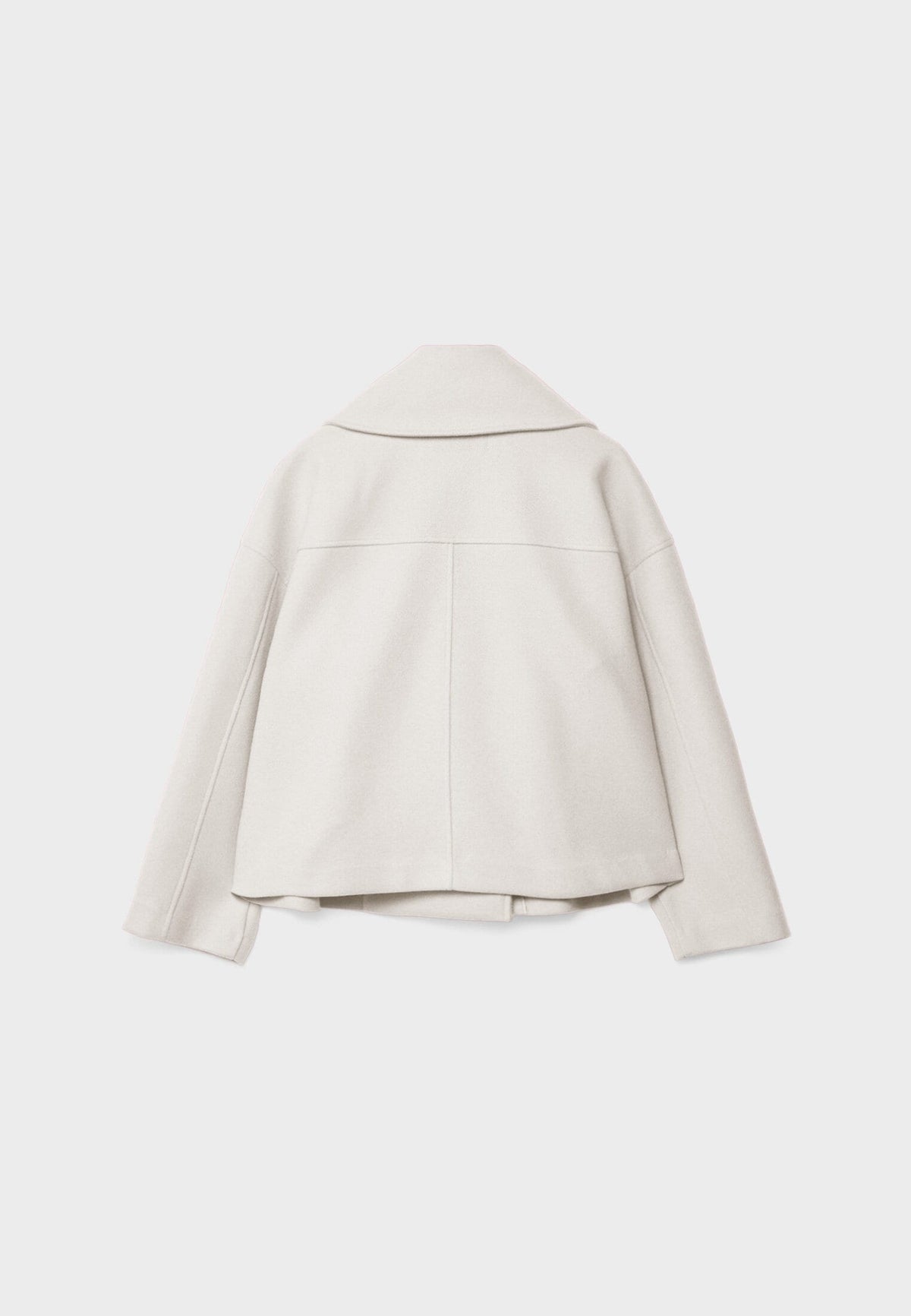 Dames Korte Oversized Jas met Dubbele Knopenrij en Reverskraag