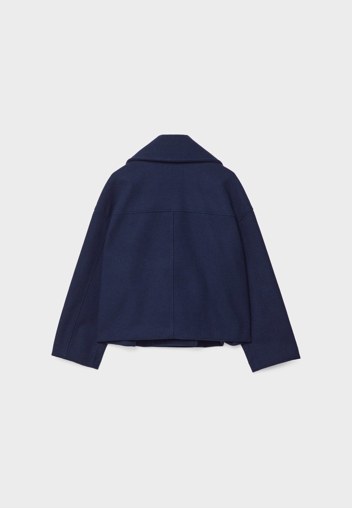 Dames Korte Oversized Jas met Dubbele Knopenrij en Reverskraag