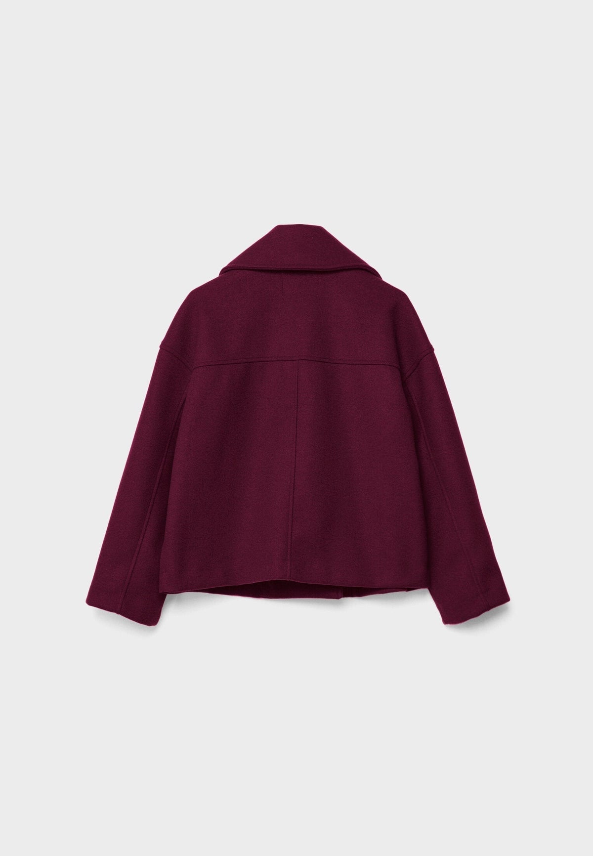 Dames Korte Oversized Jas met Dubbele Knopenrij en Reverskraag