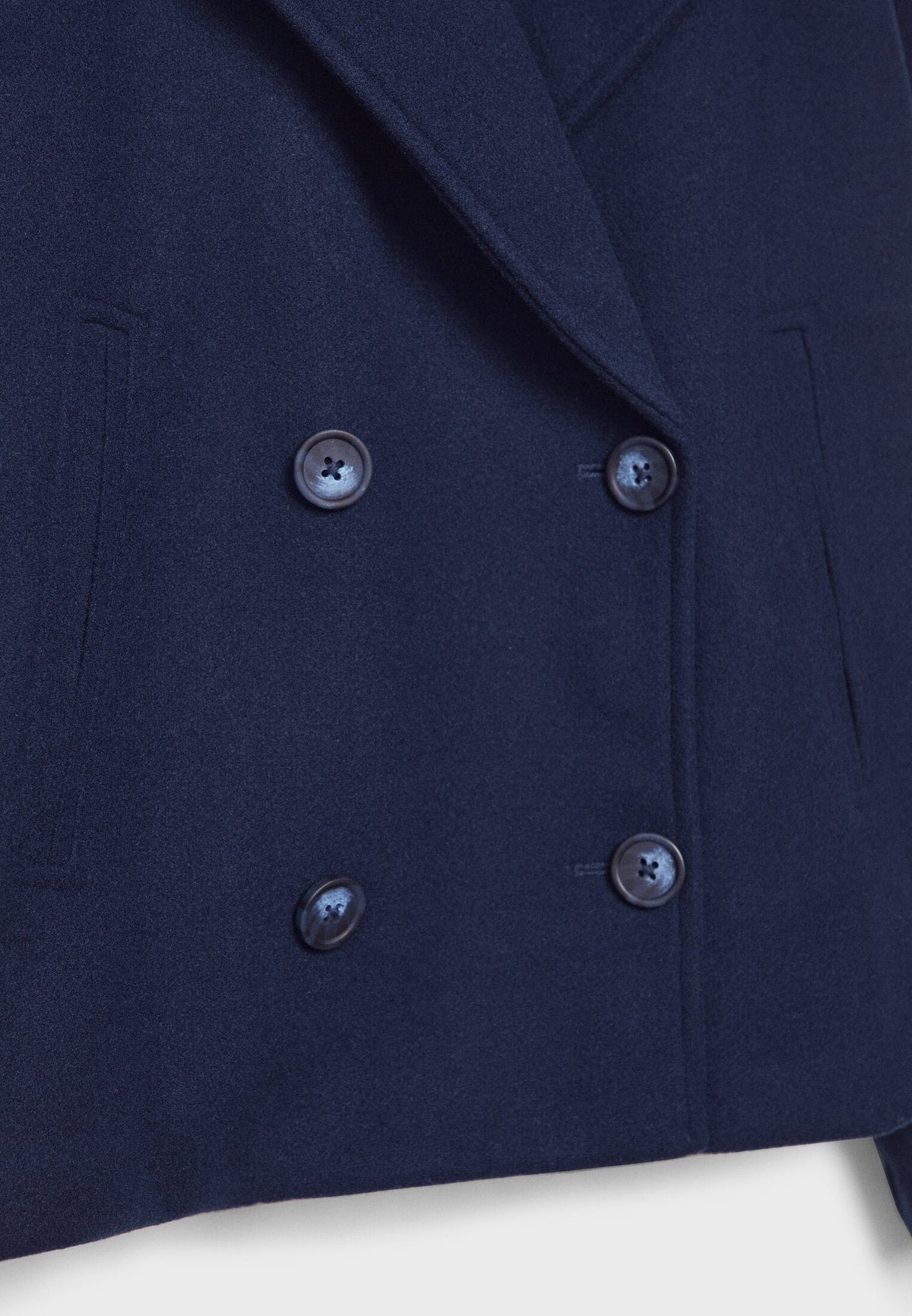 Dames Korte Oversized Jas met Dubbele Knopenrij en Reverskraag