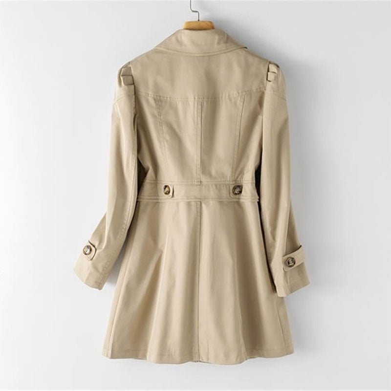 Dames Korte Trenchcoat Tussenjas met Tijdloos Ontwerp
