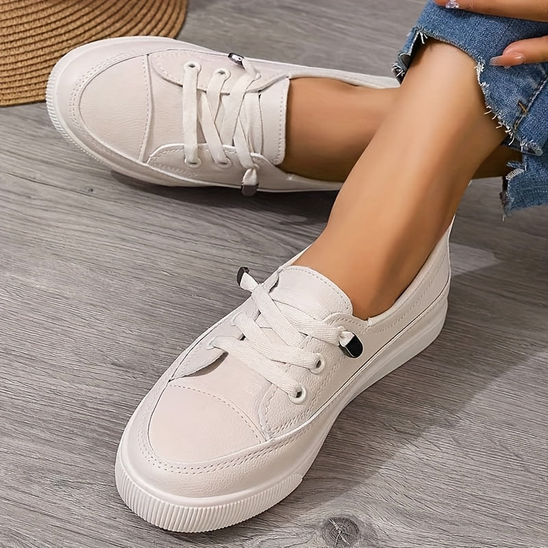 Dames Lage Schoenen met Gevoerde Binnenzool Beige